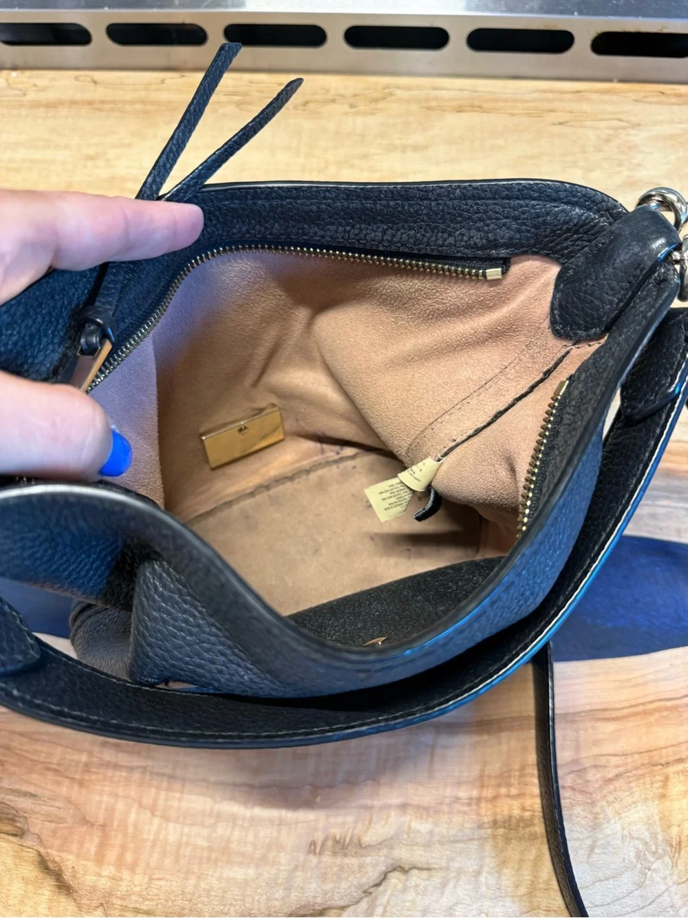 kate spade Black Pebbled Leather Crossbody Shoulder Bag